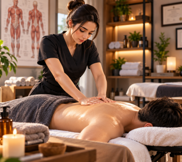 Warm Spa Massage Therapy Session 360x320